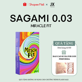 Bao cao su Sagami Miracle Size 49mm Thiết kế 3D Ôm khít 