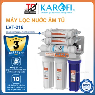 Máy Lọc Nước Để Gầm Karofi LIVOTEC LVT216, 10 Lõi Lọc Màng RO 100GPD Hàn Quốc, Hàng Chính Hãng
