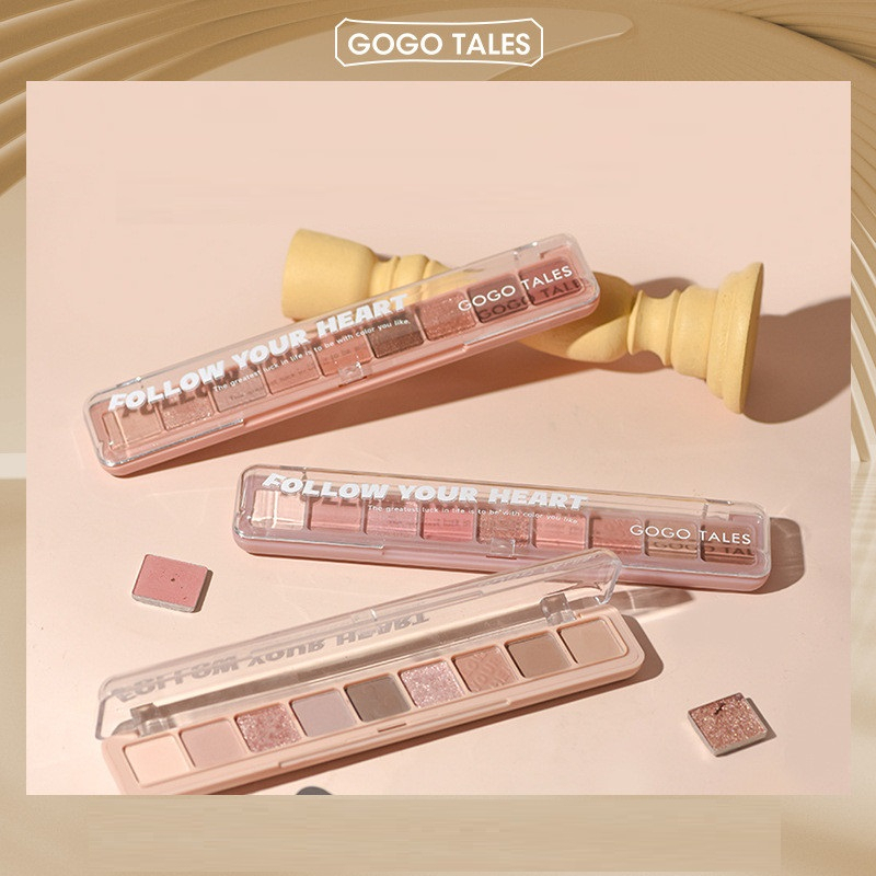 Phấn Mắt GOGO TALES 9 ô Chất Phấn Lì Mịn Có Nhũ Tạo Hiệu Ứng Lấp Lánh Cho Mắt GT479