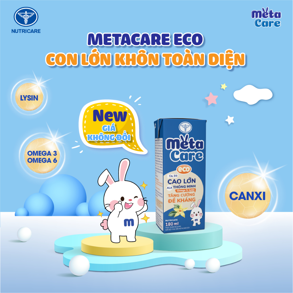 Thùng sữa nước pha sẵn Nutricare Metacare ECO (110ml x 48 hộp)