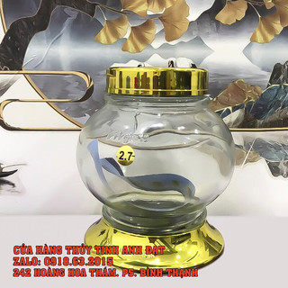 Bình ngâm rượu sâm thủy tinh việt nam 2,7 lit