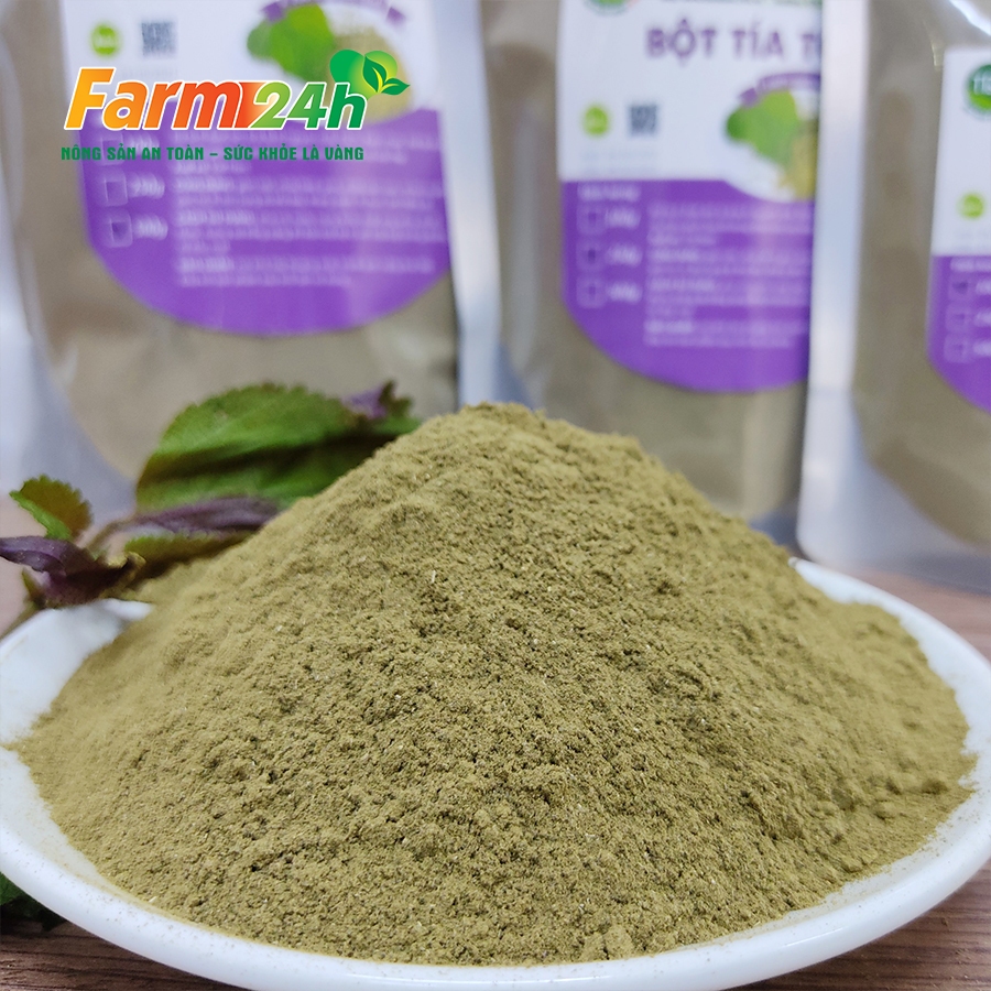 Bột lá tía tô sấy lạnh nguyên chất, đánh bay gout, dưỡng da mịn màng, giải cảm, giảm ho, tốt cho tiêu hóa | Farm 24h