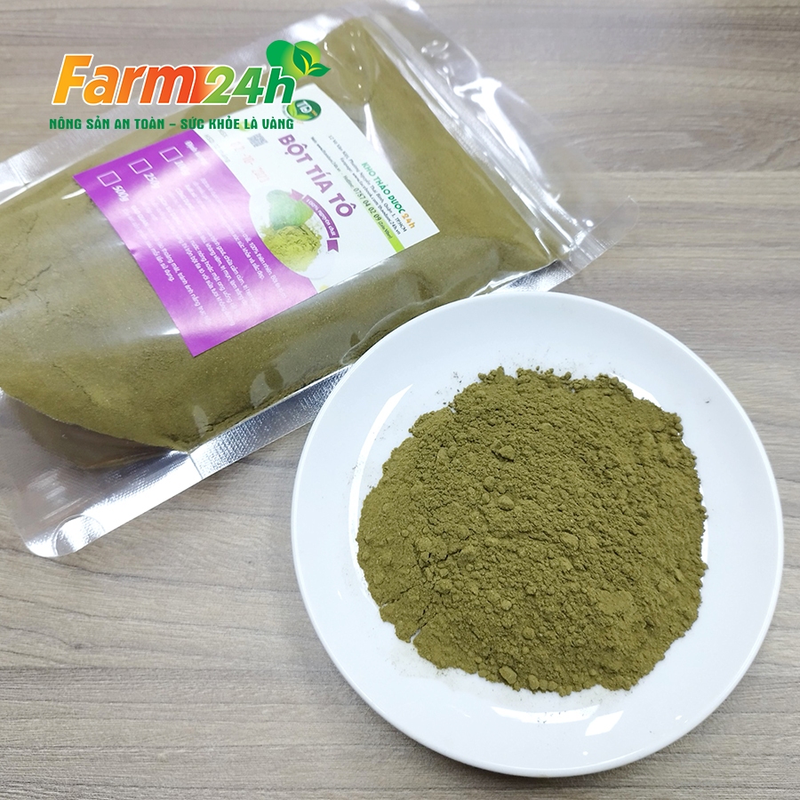 Bột lá tía tô sấy lạnh nguyên chất, đánh bay gout, dưỡng da mịn màng, giải cảm, giảm ho, tốt cho tiêu hóa | Farm 24h