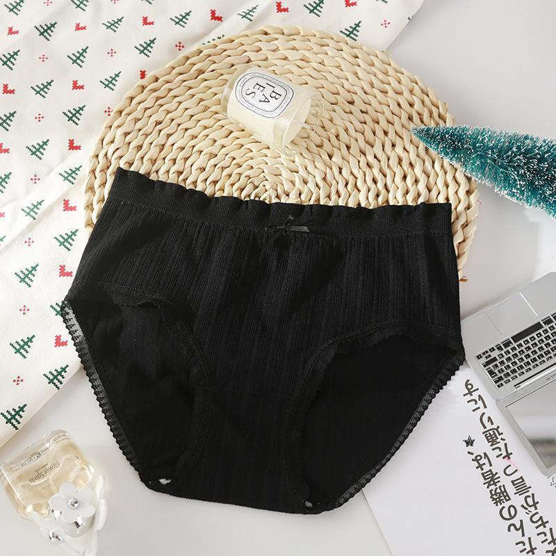 H1 - Quần Lót Nữ Dệt Kim Cotton 100% kháng khuẩn thoáng mát đính nơ xinh