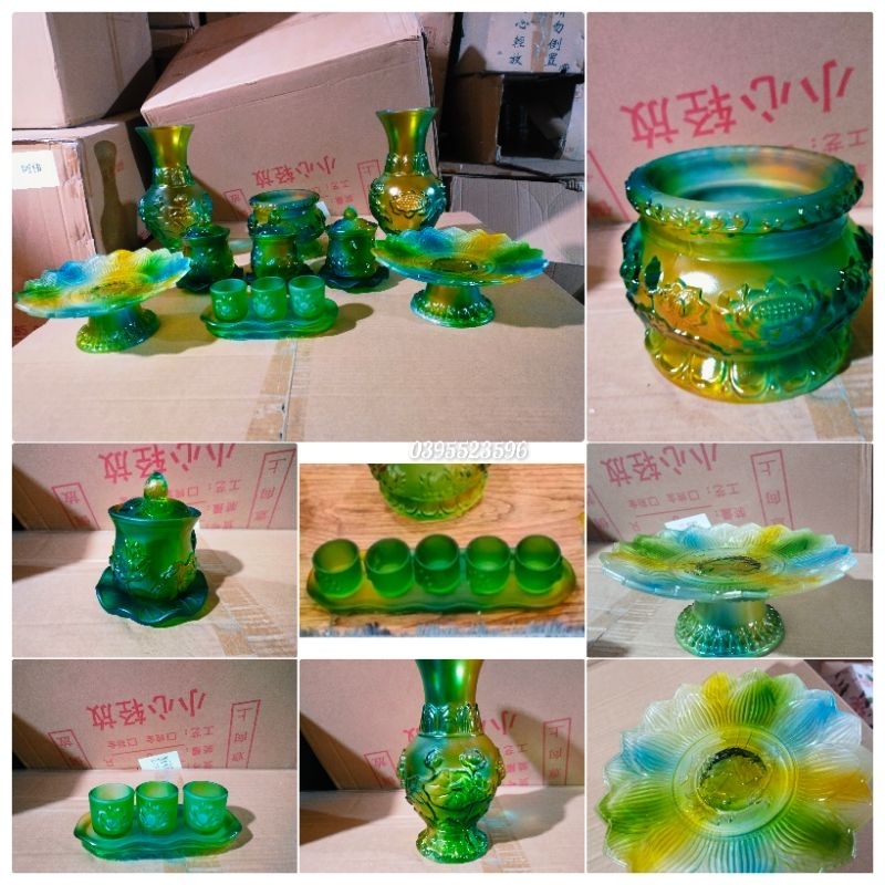 BỘ THỜ CÚNG LƯ HƯƠNG BÁT NHANG BÌNH HOA ĐĨA TRÁI CÂY BỘ ÁNG CHUNG LY ĐẠI BI CHUNG NƯỚC (giá tại kho) đủ kích thước