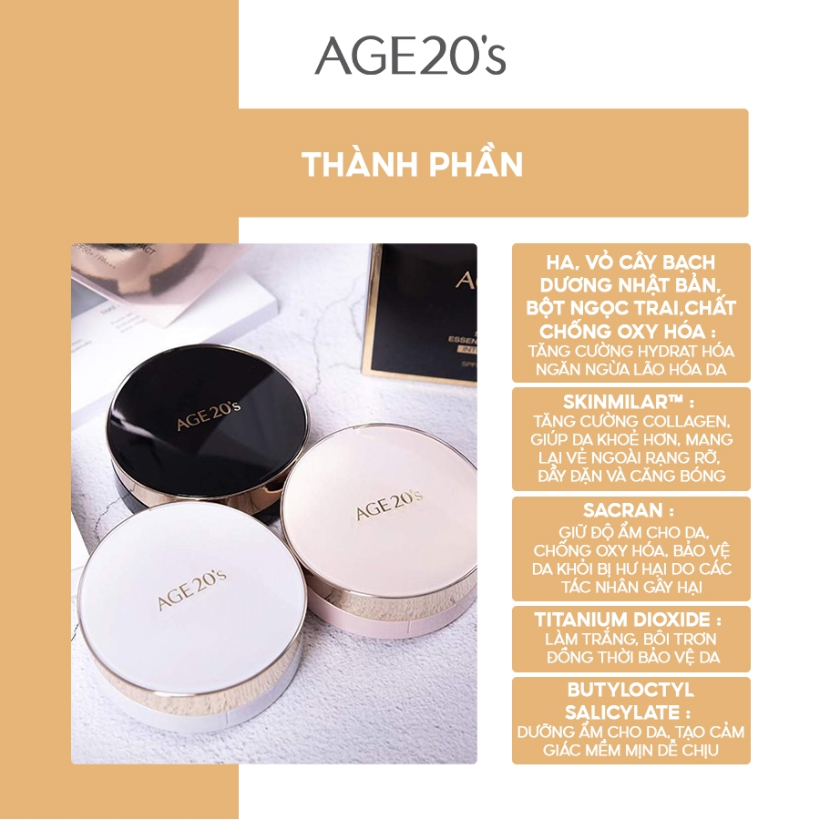 Phấn Tươi Dưỡng Ẩm Age20'S Signature Essence Cover Pact 14g*2