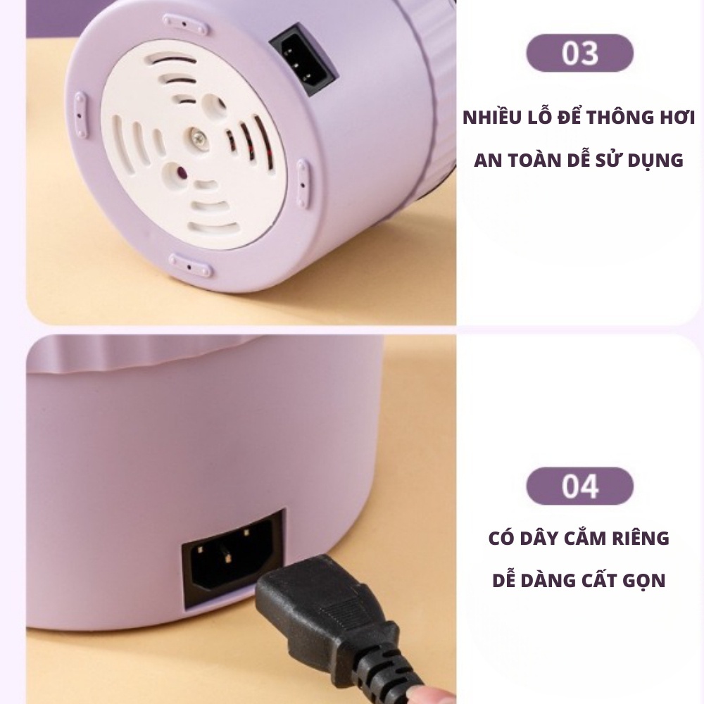 Nồi điện nấu lẩu mini Sonahouse nấu mỳ lẩu tráng trứng có lớp chống dinh