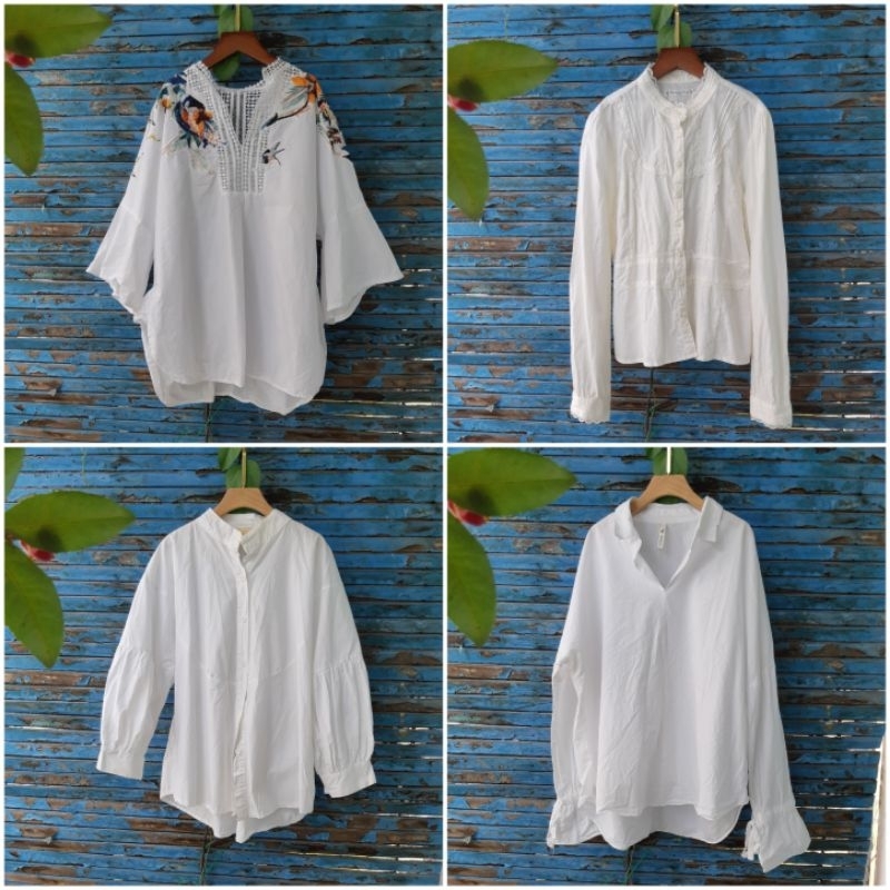 Áo sơmi trắng, áo kiểu, áo ngang vai, áo 2 dây, áo sơmi sọc, áo poho 2hand, made in korea