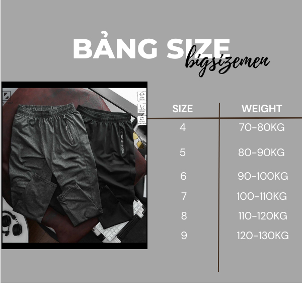Bigsize - Quần thun dài BB - Boiz trơn ống suông bigsize form 80kg - 130kg