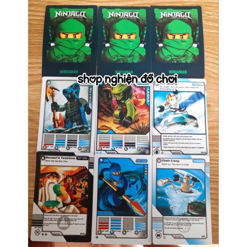 Bài NINJAGO thẻ lụa dẻo, gói 5 thẻ. Số lượng có hạn
