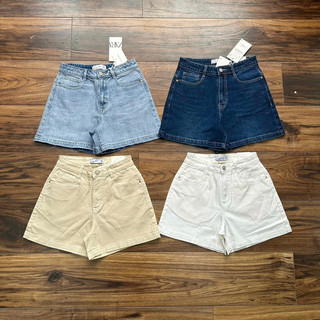 Quần short jeans lưng cao zr