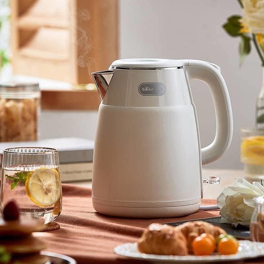 Ấm đun siêu tốc Bear 1.5L công suất lớn 1500W, ấm siêu tốc lõi Inox đun nhanh sôi – Hàng chính hãng bảo hành 6-18 tháng