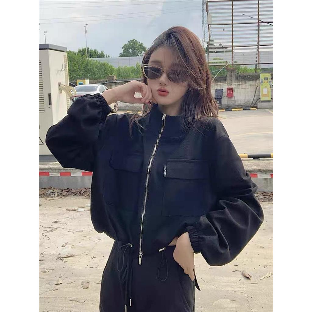 Áo Khoác Gió 2 khóa kéo Cro.top Bo gấu siu xinh MiniHouse