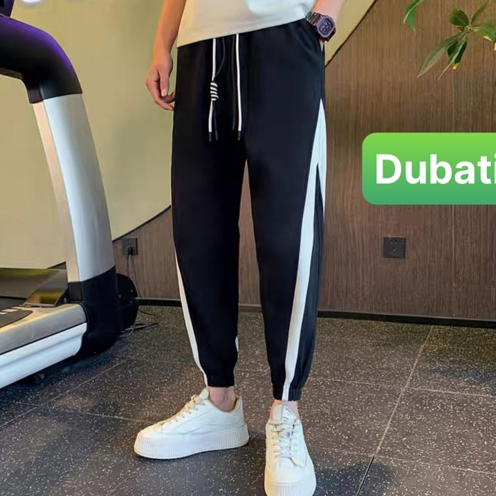 QUẦN JOGGER TRẮNG ĐEN SỌC CHÉO CHẤT NỈ DA CÁ NAM NỮ CÓ BO HOT TREND MÙA HÈ MÙA ĐÔNG -DUBATI FASHION