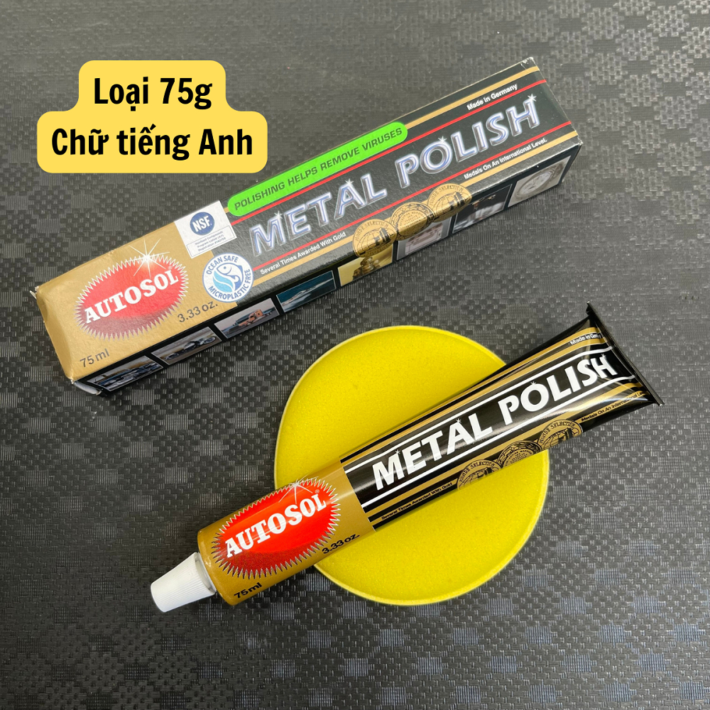 Tuýp Kem Đánh Bóng Kim Loại Metal Polish 50g 75g Dùng Cho Đồng, Inox Và Các Bề Mặt Kim Loại Khác CHÍNH HÃNG