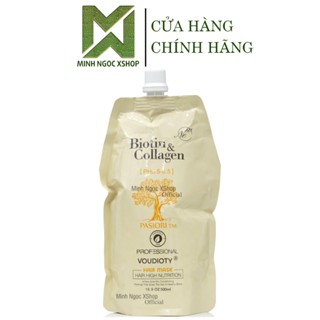 Kem ủ tóc phục hồi tái sinh Biotin Collagen Voudioty Hair Mask 500ML - dạng túi chính hãng