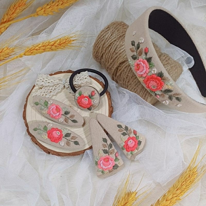 Kẹp tóc - Cột tóc - Cài tóc thêu tay