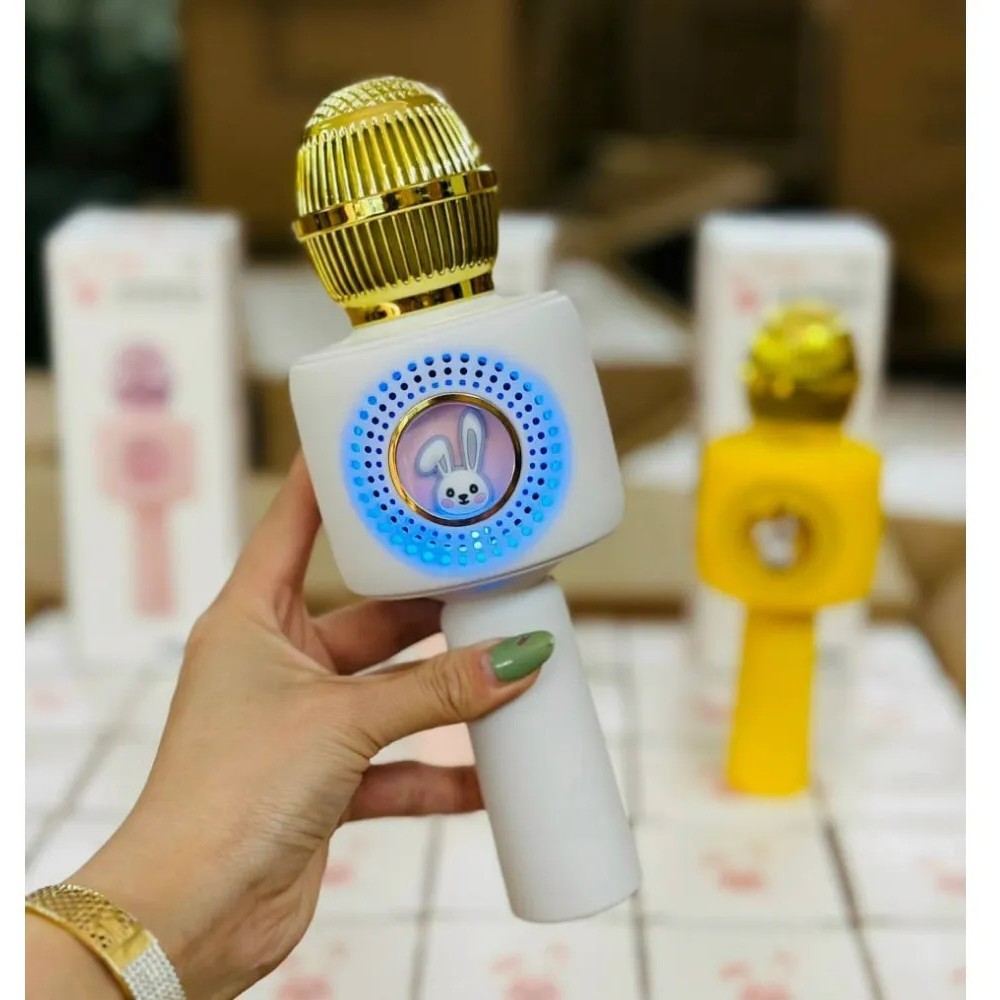 MICRO KARAOKE BLUETOOTH KHÔNG DÂY KÈM LOA X9 HÌNH THỎ ĐÁNG YÊU ÂM THANH HAY TRẦM ẤM HÁT HAY BẮT GIỌNG eleven_shop1111