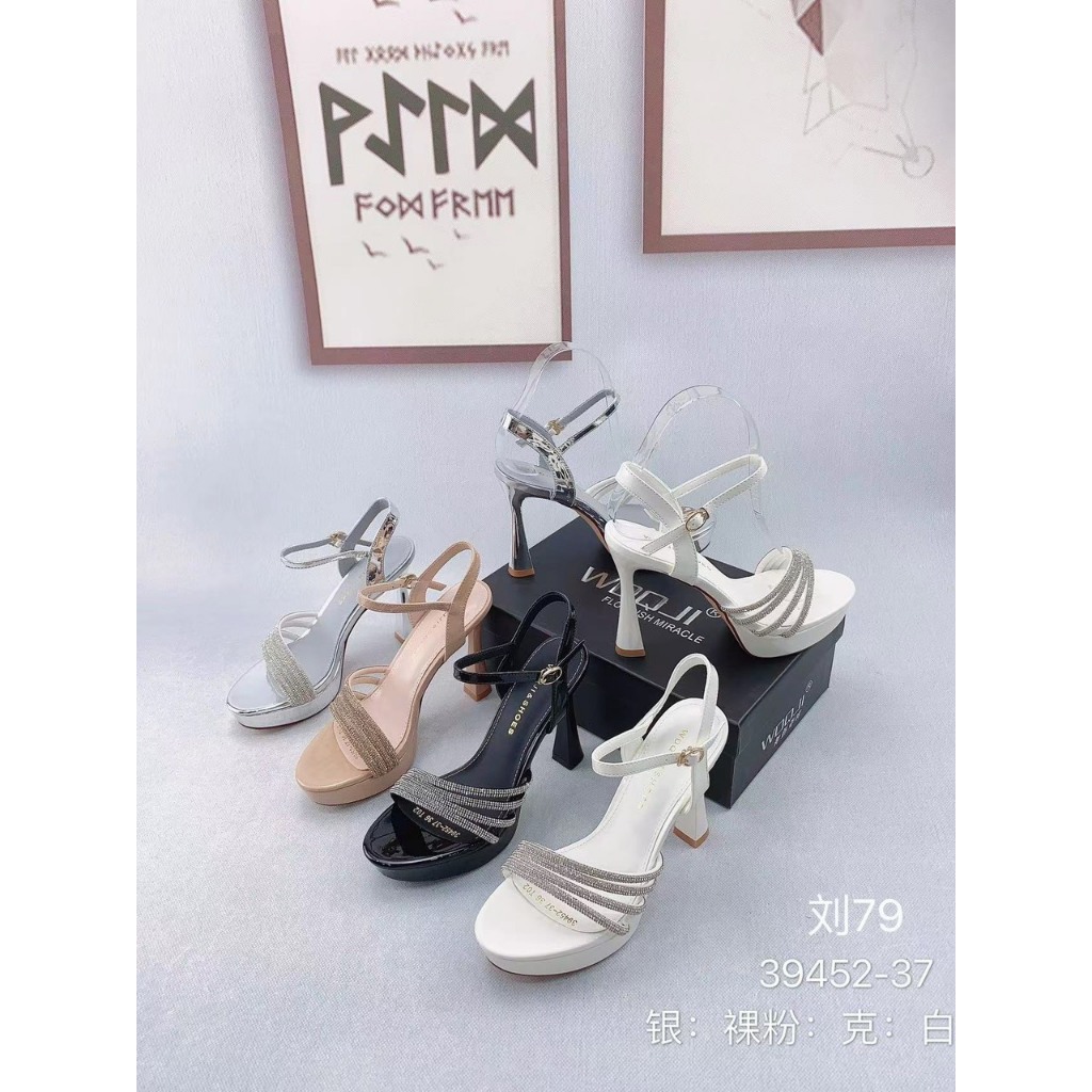 Giày cao gót đi tiệc đế đúp dây kimsa cao 11cm size 34-38 fulbox 39452-37 (sẵn) -HACHI SHOES