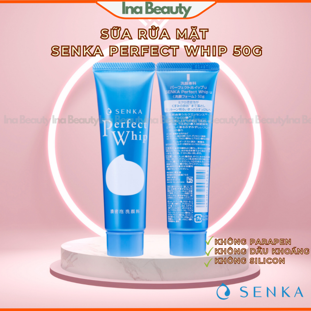 Sữa Rửa Mặt Nhật Bản Senka Perfect Whip Bọt Tơ Tằm Sạch Sâu Dưỡng Da Âm Mượt 50g