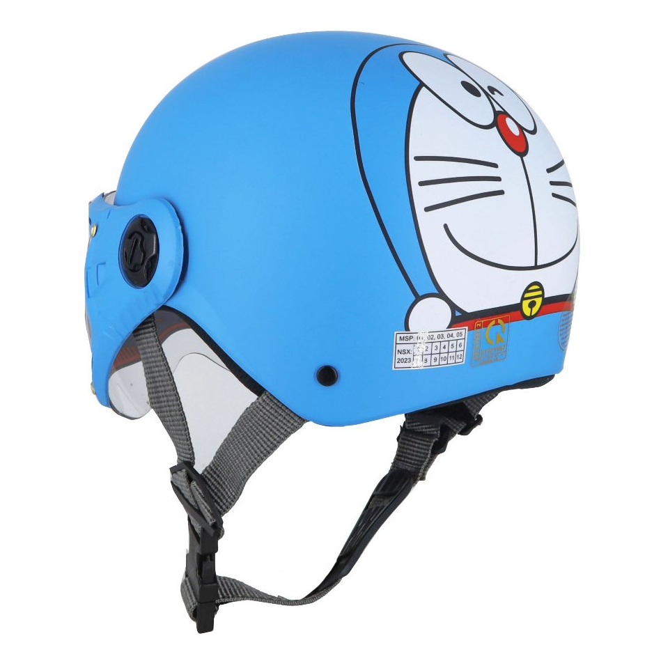 Mũ Bảo Hiểm Doremon Trẻ Em Có Kính Chống Bụi - ASA HELMETS