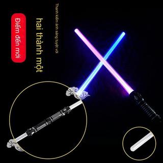 Chiến Tranh Giữa Các Vì Sao Lightsaber 2 Trong 1 Trẻ Em Phát Sáng Bộ Đồ Chơi Lắp Ghép Samurai Laser Thanh Kiếm Hai Kết