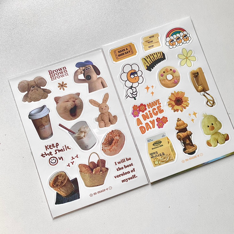Everyday lovely ✿ Sticker set | bộ 12-15 stickers decor aethestic Hàn Quốc, chống nước trang trí.