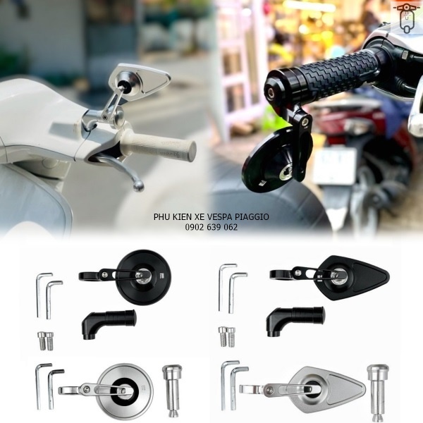 Kính MotoGadgett Hàng Xịn FullBox Hàng CNC Nhôm Đủ Màu