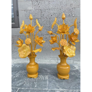 hoa sen gỗ mít 1 bình cao 90cm