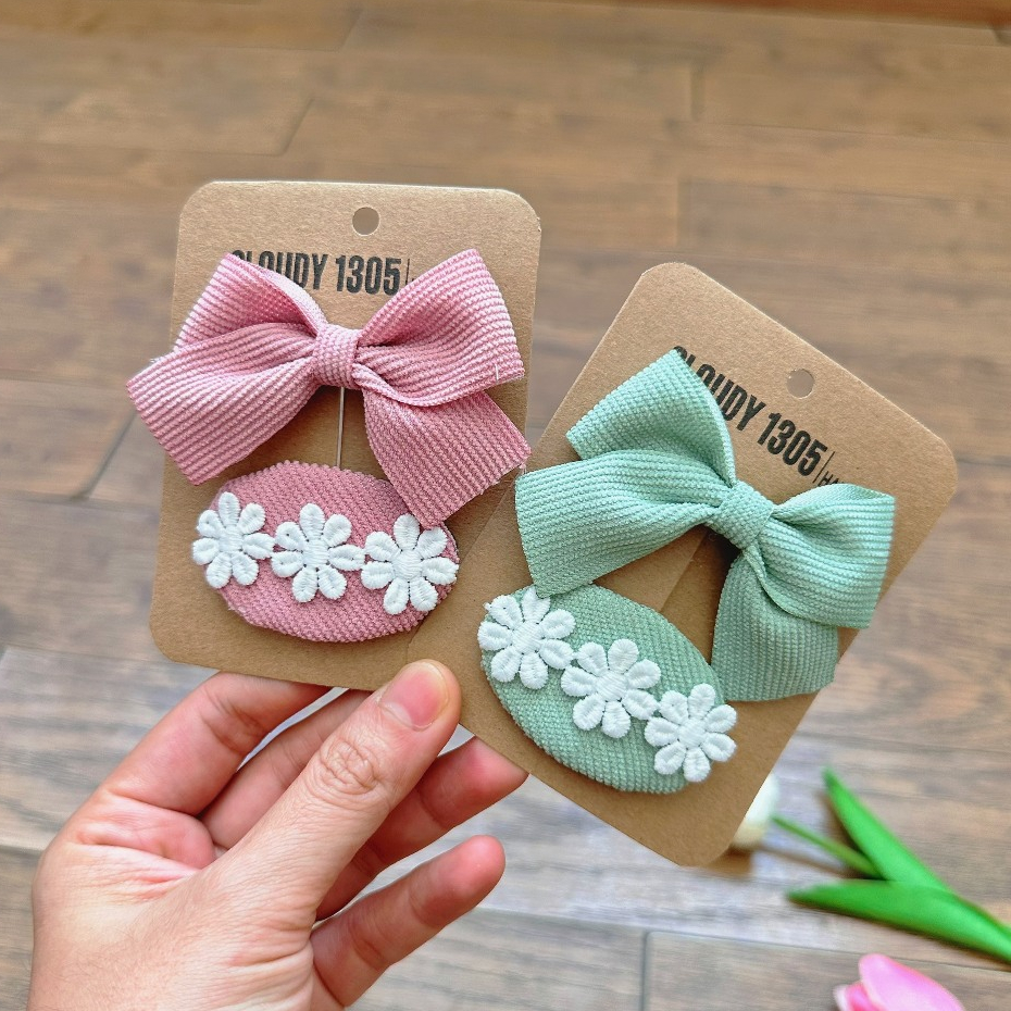 Set kẹp nơ dễ thương made by Cloudy's Mami