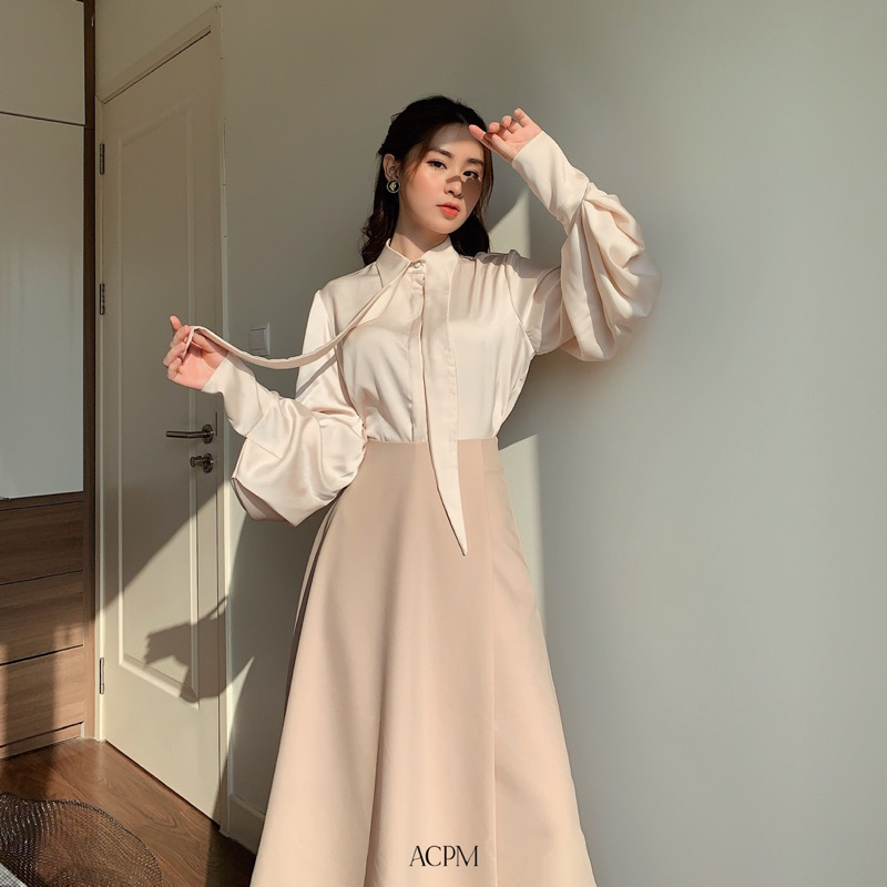 Adley Shirt / Áo sơ mi lụa cổ dây