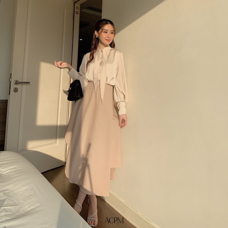 Adley Shirt / Áo sơ mi lụa cổ dây