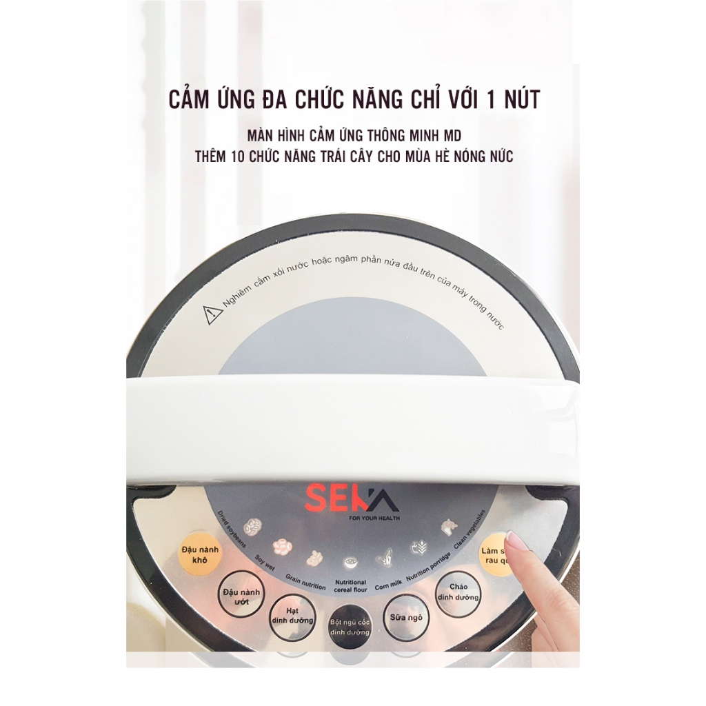 Máy Làm Sữa Hạt Đa Năng SEKA LND28 Cao Cấp 1.8Lít Công Suất 700W Bảo Hành 12 Tháng Máy nấu Sữa Hạt Có Hẹn Giờ