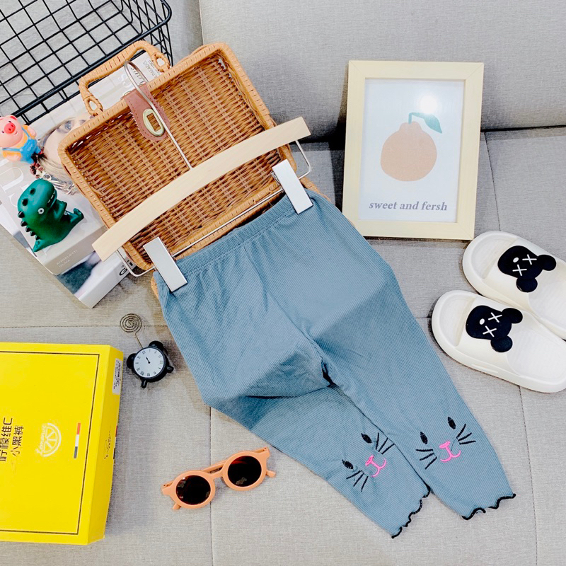 Quần legging mèo cho bé 8-18kg