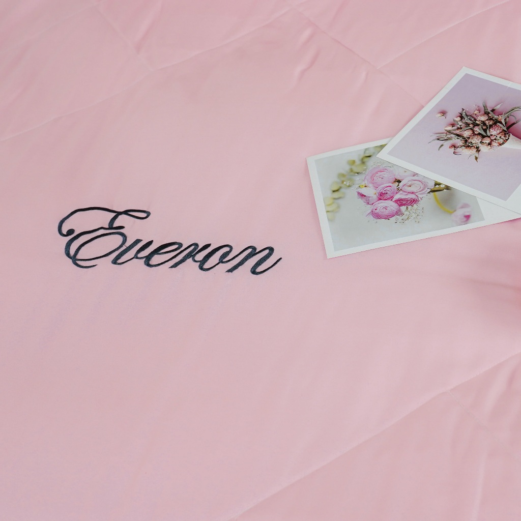 Bộ chăn ga gối cao cấp Everon Black Pink ESTR23051