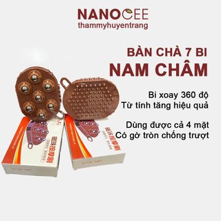Lược Massage Body Chải Đả Thông Kinh Lạc 2 Mặt Bi Đá Nam Châm 4D Gai Mềm Massage Lưng và Cột Sống