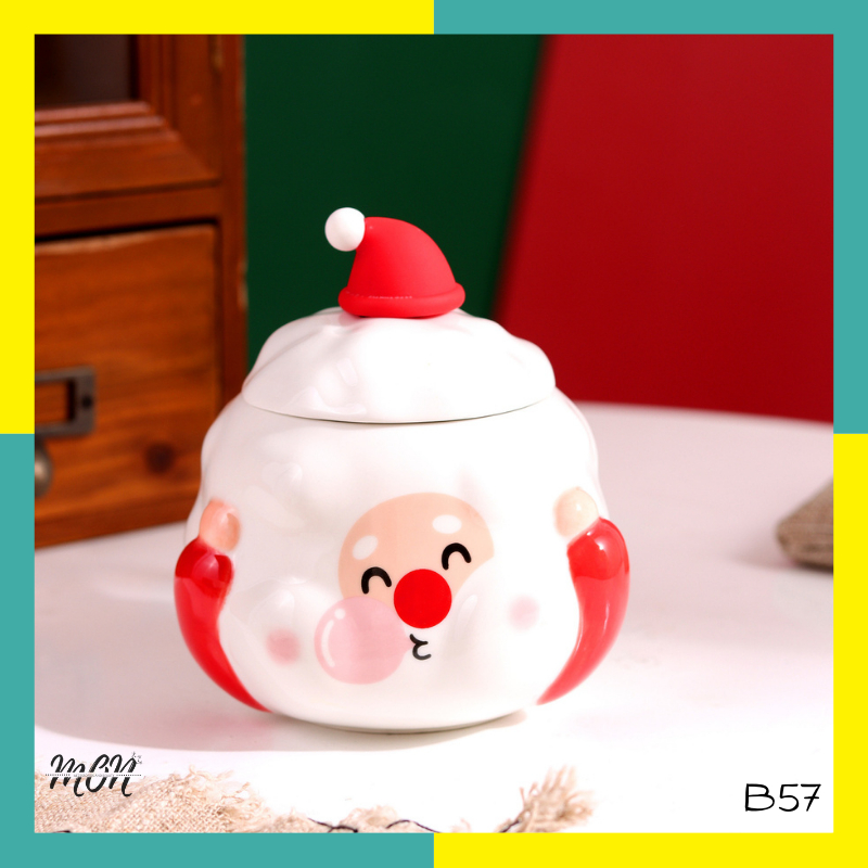 🌸ORDER🌸 Bộ quà tặng ly nước bằng sứ hình ông già Noel dễ thương - B57
