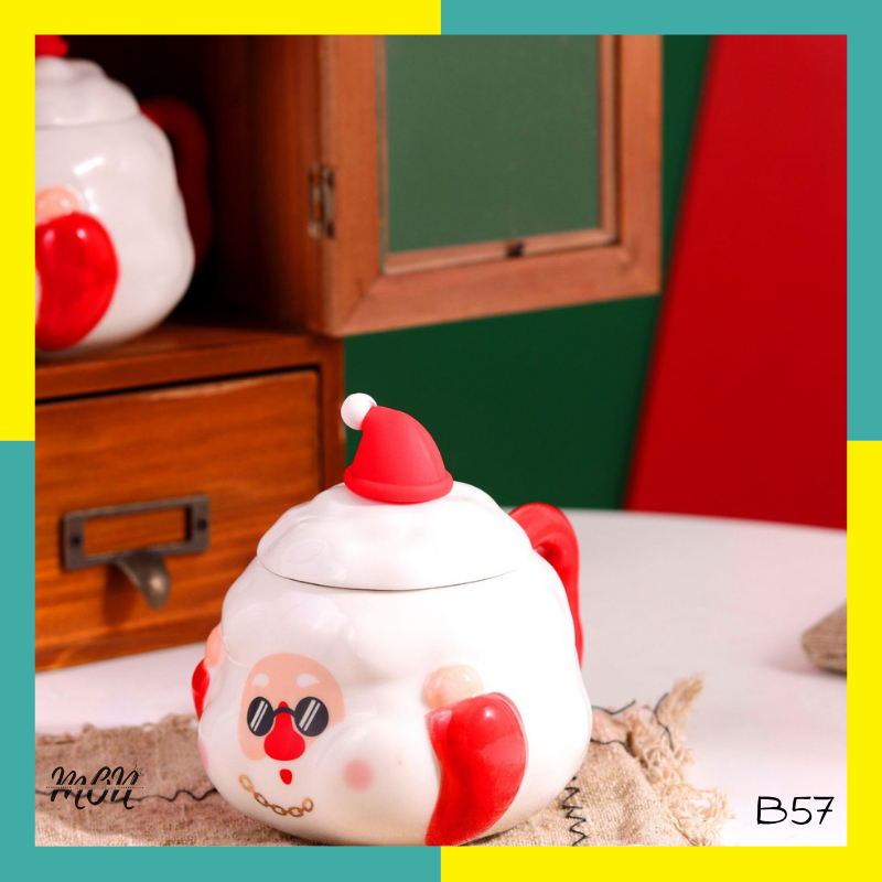 🌸ORDER🌸 Bộ quà tặng ly nước bằng sứ hình ông già Noel dễ thương - B57
