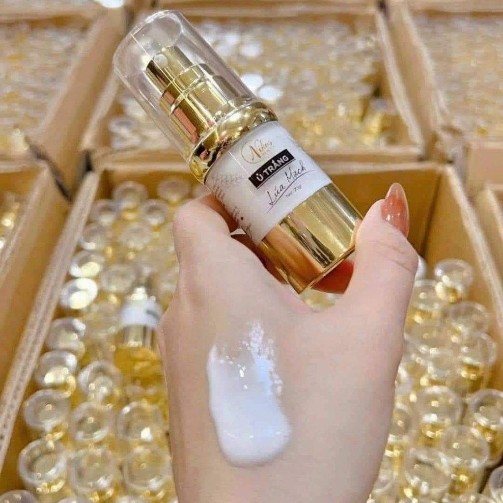 Ủ Trắng Lúa Mạch Nikos Chính hãng - Ủ Kích Trắng Tông Da Thanh Nhi Nikos Beauty