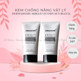 Kem chống nắng phổ rộng dermashare uv shield vitamin sun block spf50+ pa++++ 70ml