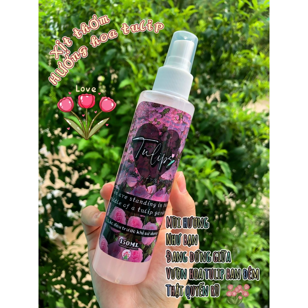 CHAI XỊT THƠM BODY MIST HƯƠNG HOA TULIP KHỬ MÙI QUẦN ÁO - BODY LƯU HƯƠNG 6 - 10 TIẾNG - XỊT VÀO QUẦN ÁO KHÔ