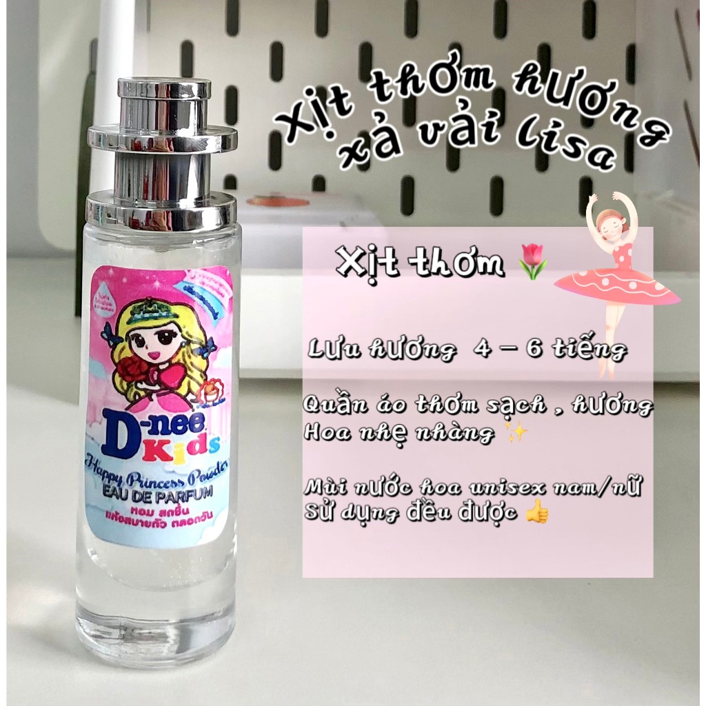 NƯỚC HOA THÁI LAN HƯƠNG THƠM XẢ VẢI BABY EM BÉ - CHAI 35ML - CHAI THUỶ TINH SANG TRỌNG