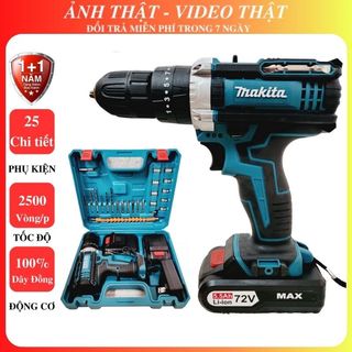 Máy khoan makita 72v 3 chức năng đầu 10mm - máy bắn vít makita lõi đồng 100% bảo hành 24 tháng