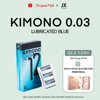 Bao Cao Su Kimono 0.03mm Blue Gai Siêu Mỏng 12 Cái
