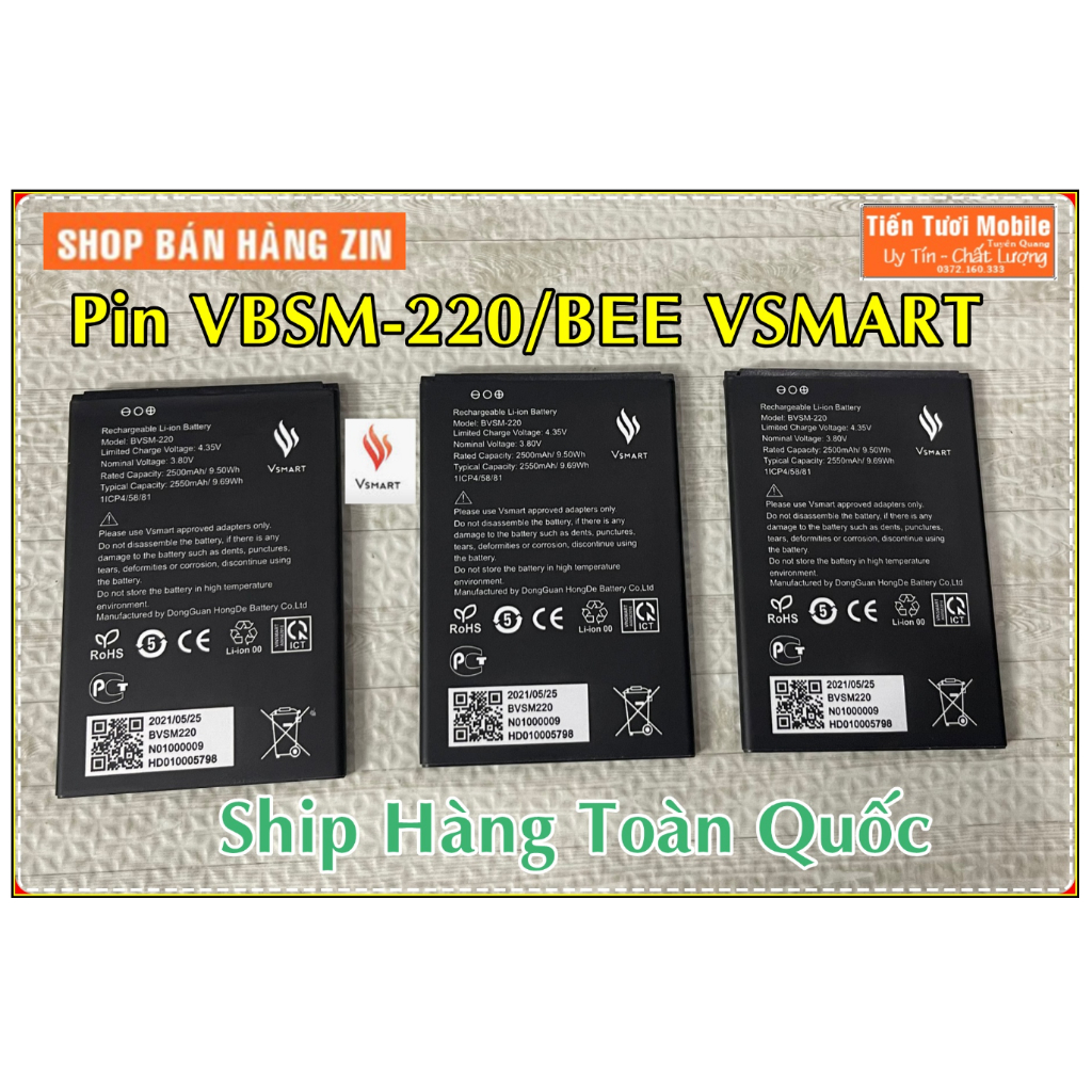 Pin V220A/BEE VSMART mới