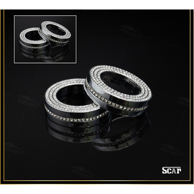 Bộ đính đá full nội thất xe Hyundai Tucson, chất liệu đá cao cấp Swarovski, mạ viền crom không han gỉ, sang trọng