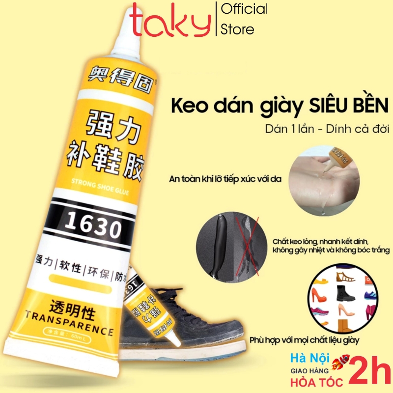 Keo - Taky,1630 Dán Giày Dép Chuyên Dụng Siêu Dính, Keo Da Năng Dán Đế Giầy, Dép Thể Thao Sneaker, Tiện Dụng, 6070