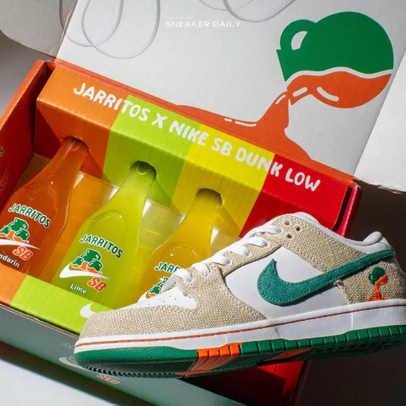 Giày Sb Dunk Low Jarritos Cream Green Da Thật Lai Au Nam Nữ