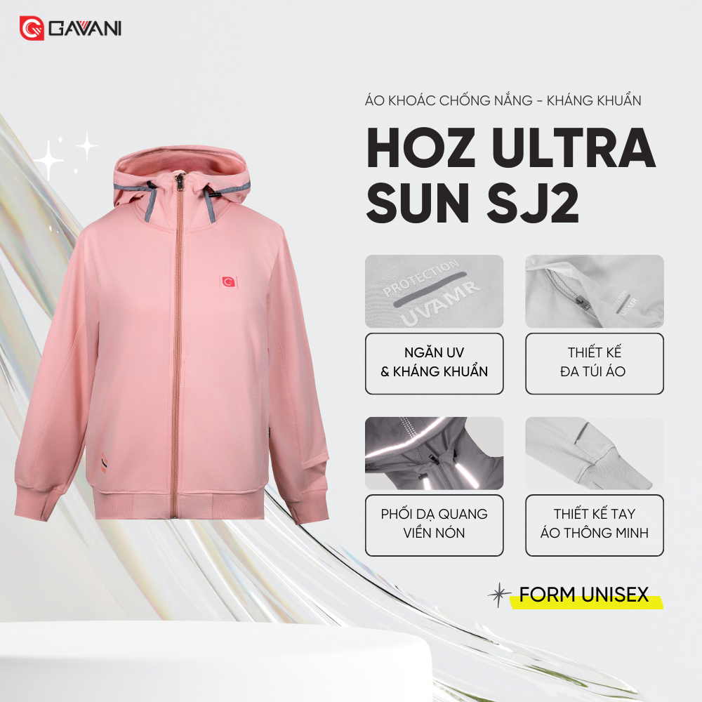 Aó khoác nữ chống uv, chống nắng và kháng khuẩn_ Gavani_ hoz ultra-sun SJ2