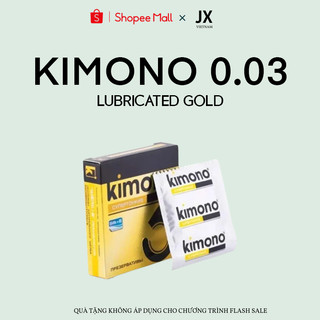Bao Cao Su Kimono 0.02mm Vàng Siêu Mỏng Cao Cấp 3 Cái